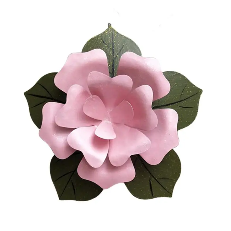 Kültéri Fém Virágok 3D Virág Felfüggeszti Fém Rózsa Fali Dekoráció Rusztikus Kézzel készített Fali Szobrok Beltéri Kültéri Fém Wall Art