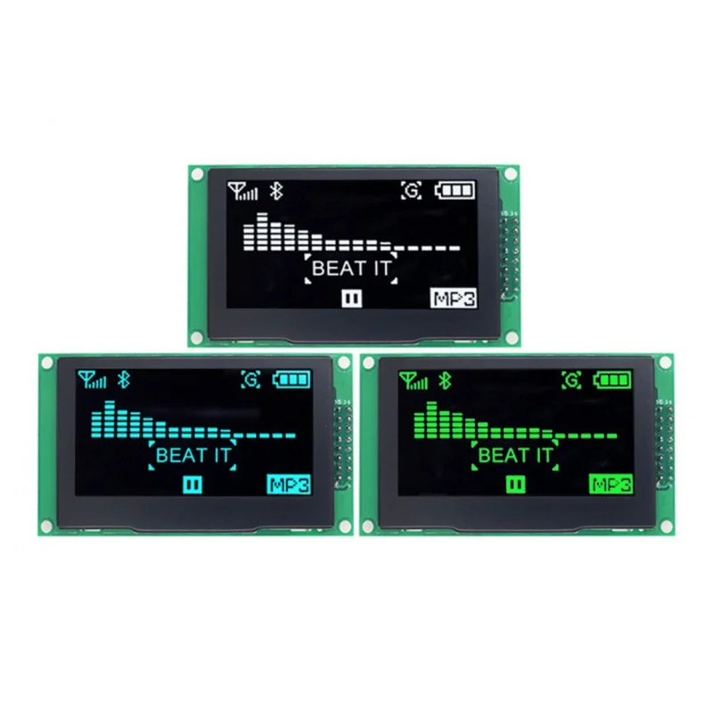 A 2,7 hüvelykes OLED kijelző 128*64 db SSD1322 LCD kijelző csatlakoztatható a 16 pin-SPI modul interfész