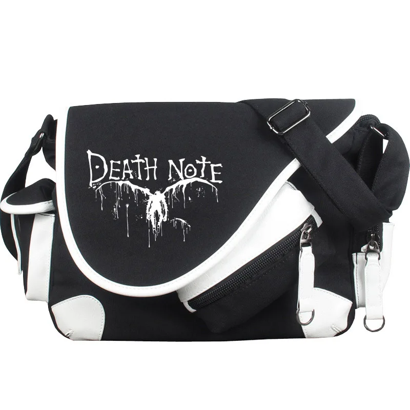 Death Note Vászon + PU Messenger Táska Férfi Vállát Kors Táska, Táskák